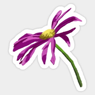 Single Purple Daisy Sticker